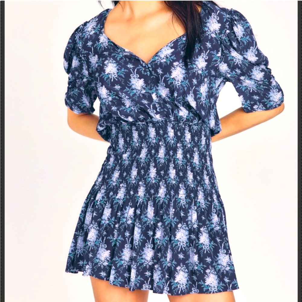 LoveShackFancy Brickell Blouson Minidress size small